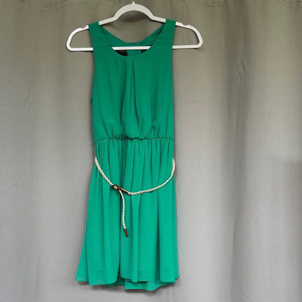 by & by Vibrant Mini Dress with Braided Belt